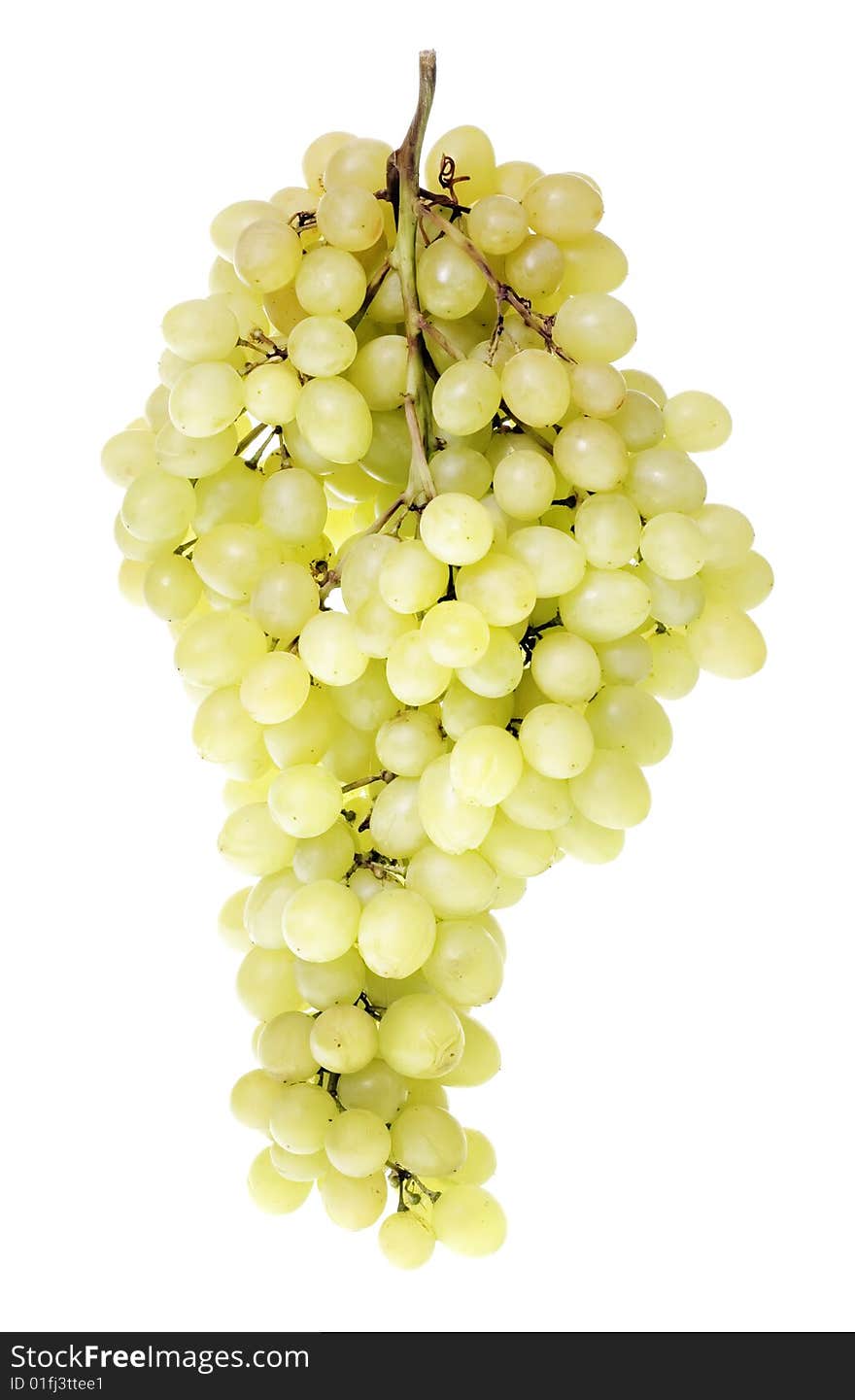 Grape cluster isolated on white background