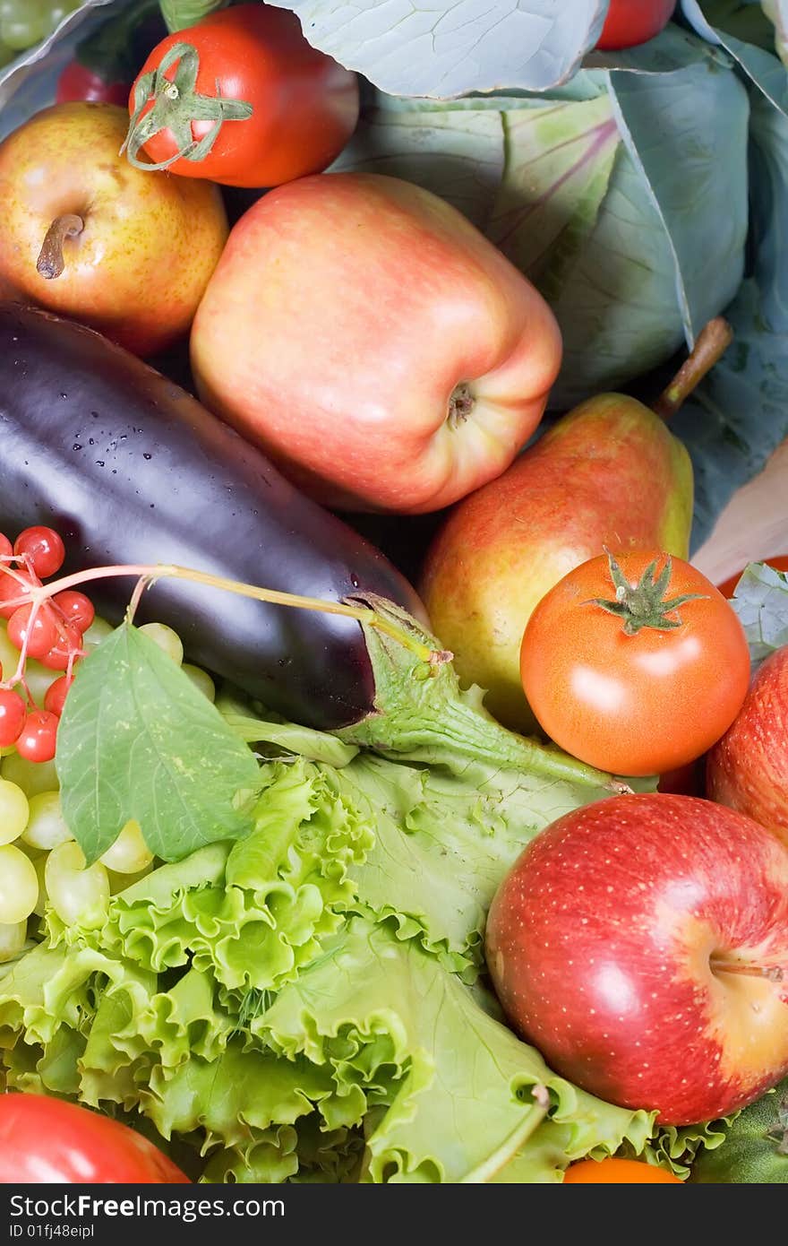 Fresh vegetables close up view.