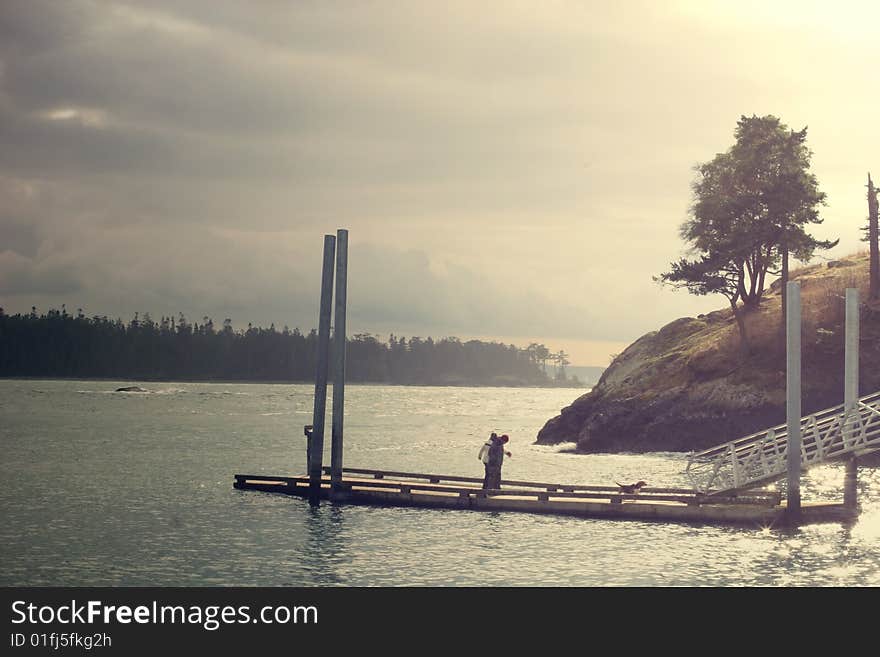 Pier At Deception Pass, Washington