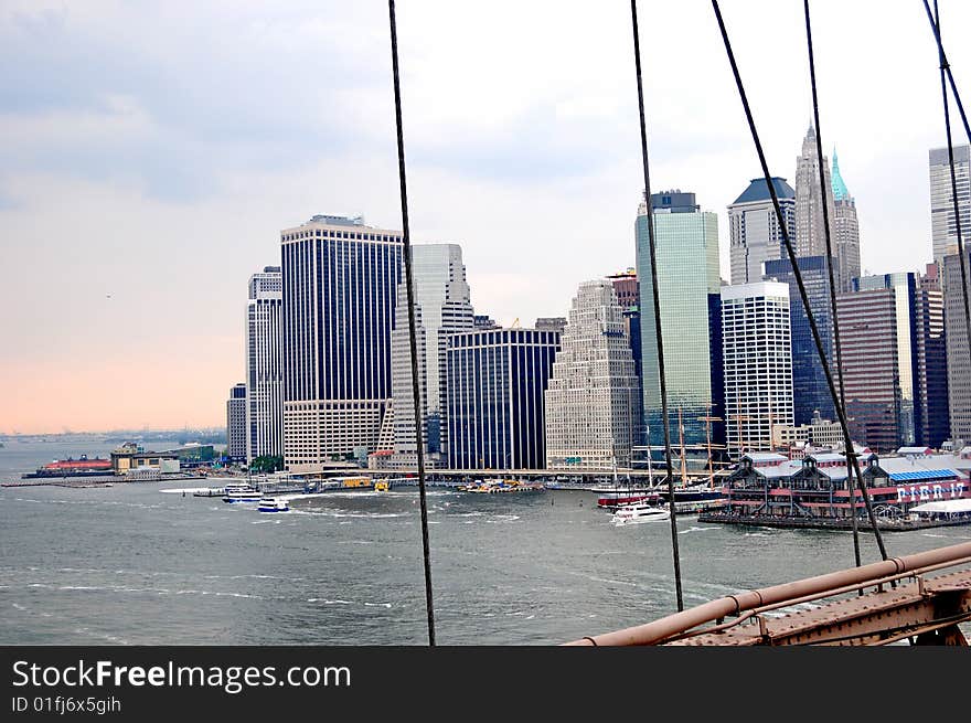 A manhattan view from the brooklyn bridge 4