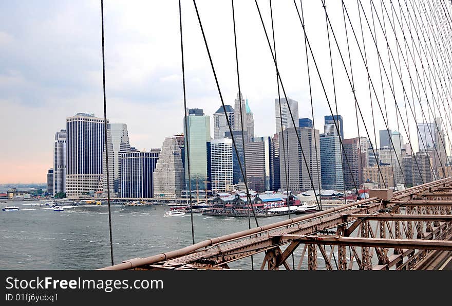 A manhattan view from the brooklyn bridge 5