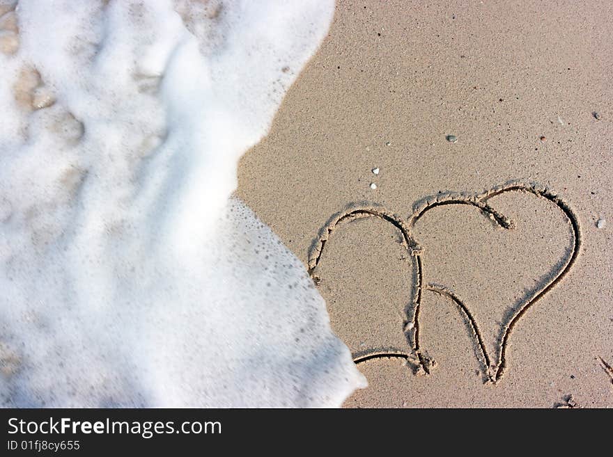 Hearts On Beach