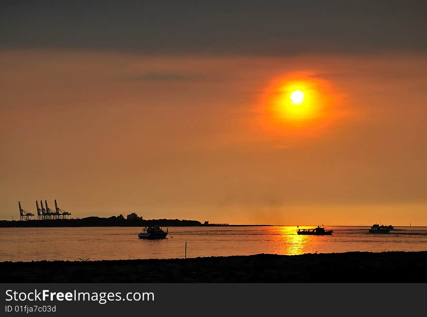 Sunset at Dan Shui, Taipei, Taiwan