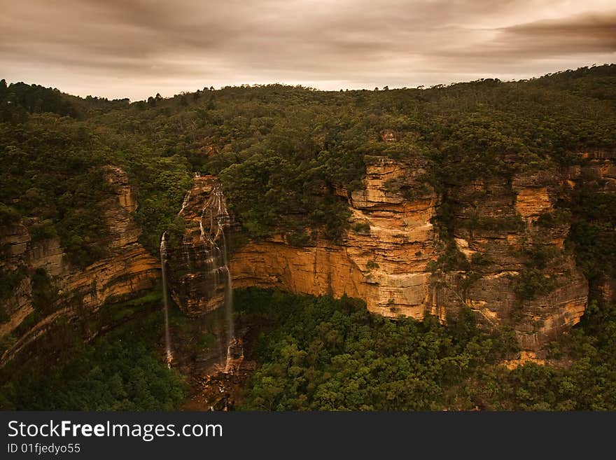 Wentworth Falls in Blue Mountains national park NSW, Australia. Wentworth Falls in Blue Mountains national park NSW, Australia.