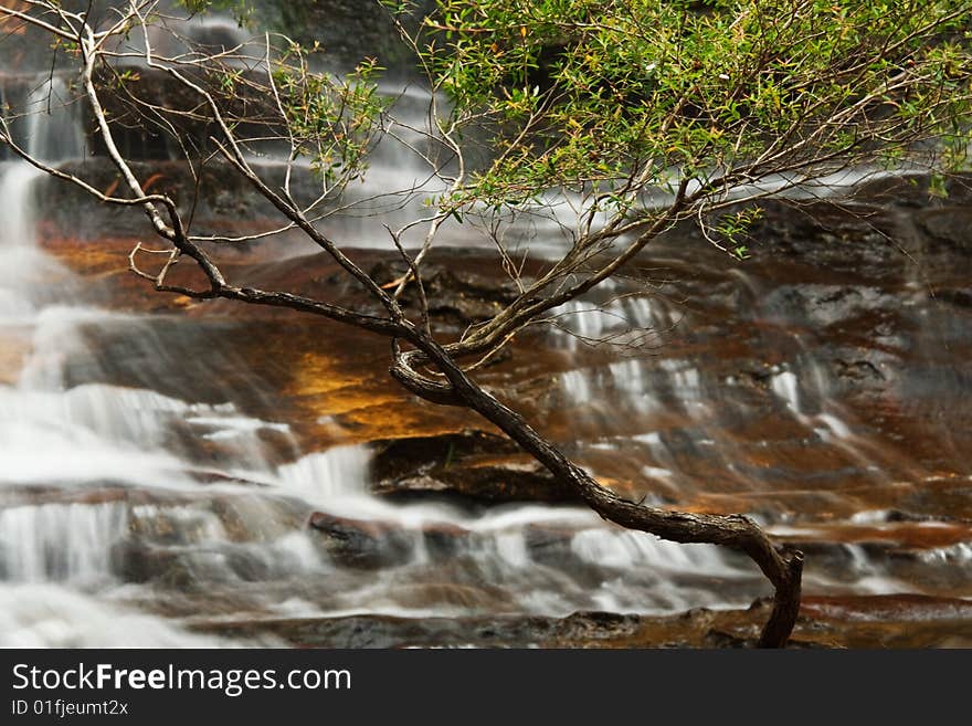 Beautiful Misty Waterfall