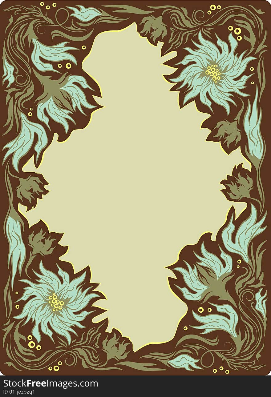 Vintage floral frame