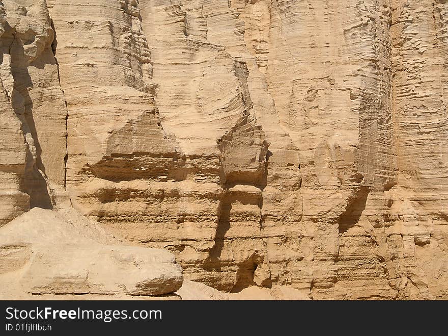 Eroded sandrock in Perazim canyon.