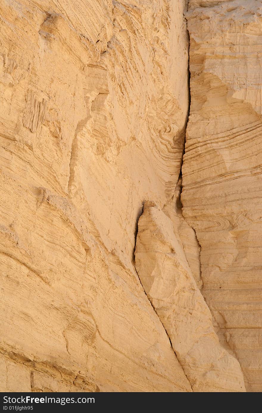 Eroded sandrock in Perazim canyon.