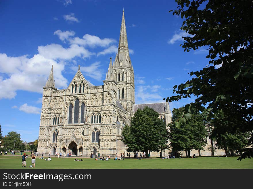 Salisbury cathedral - famous landmark in United Kingdom