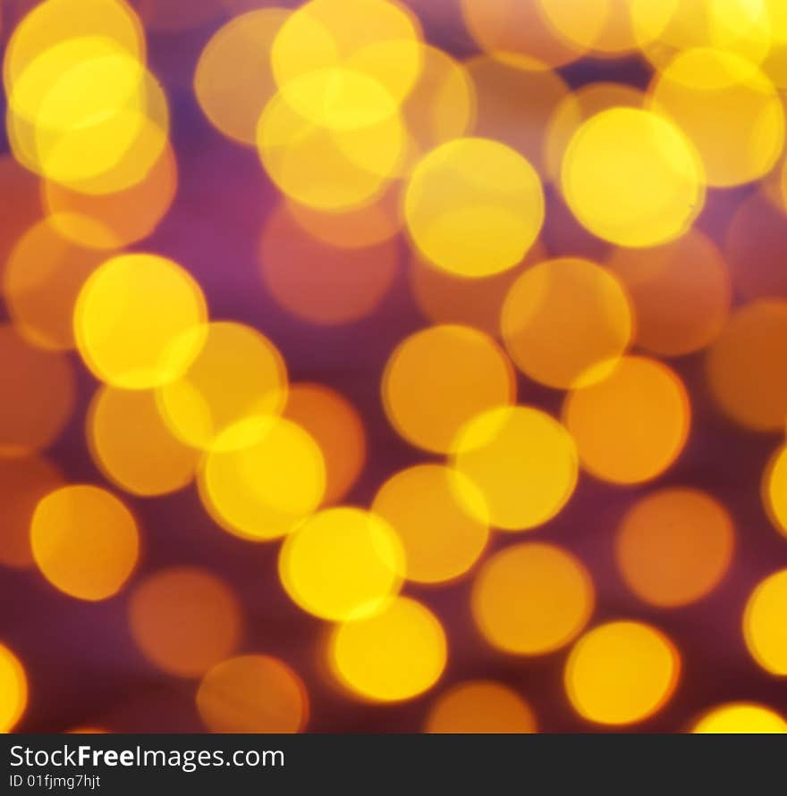 Holiday lights out of focus