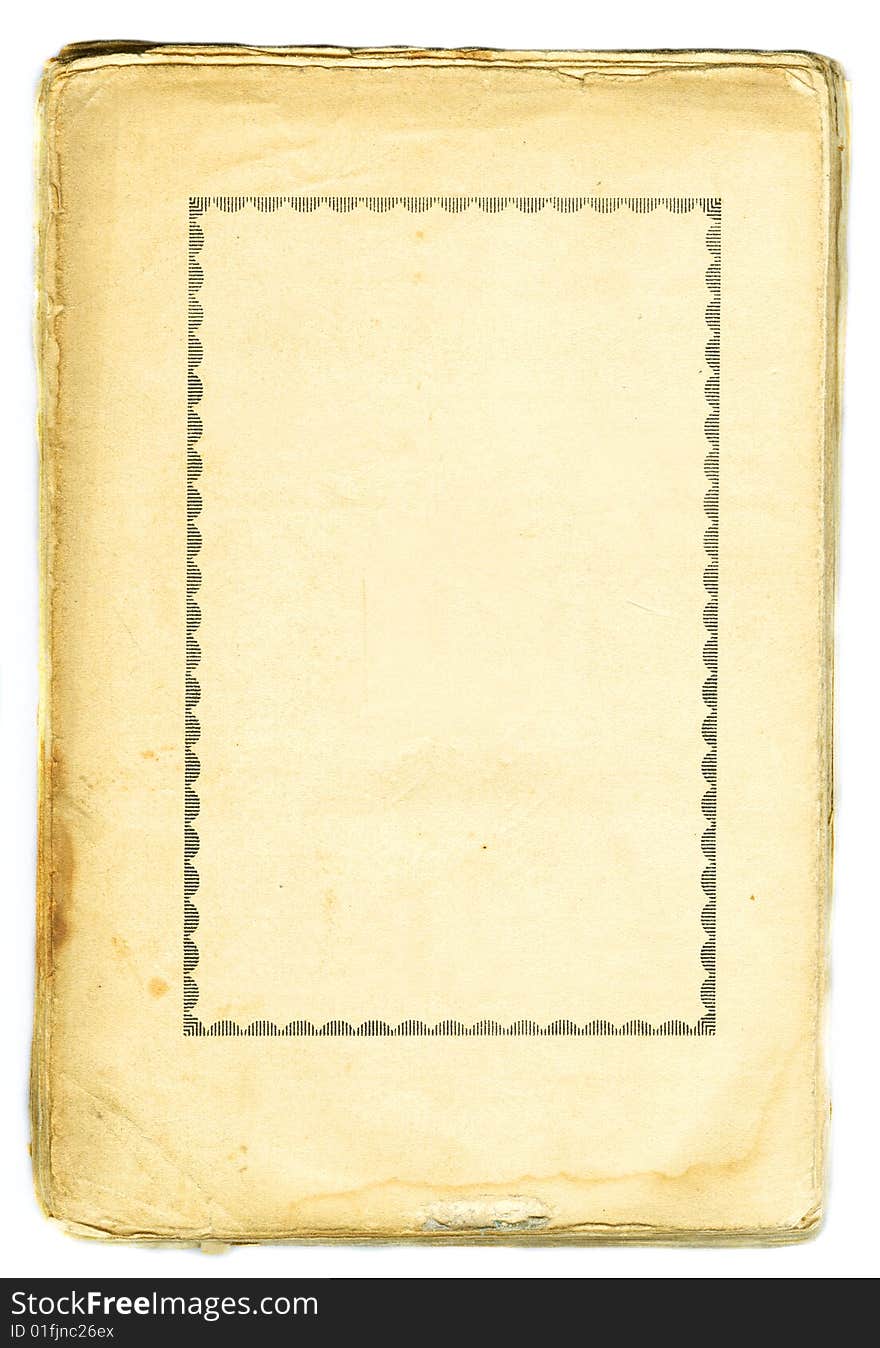 Old book paper with retro frame. Old book paper with retro frame