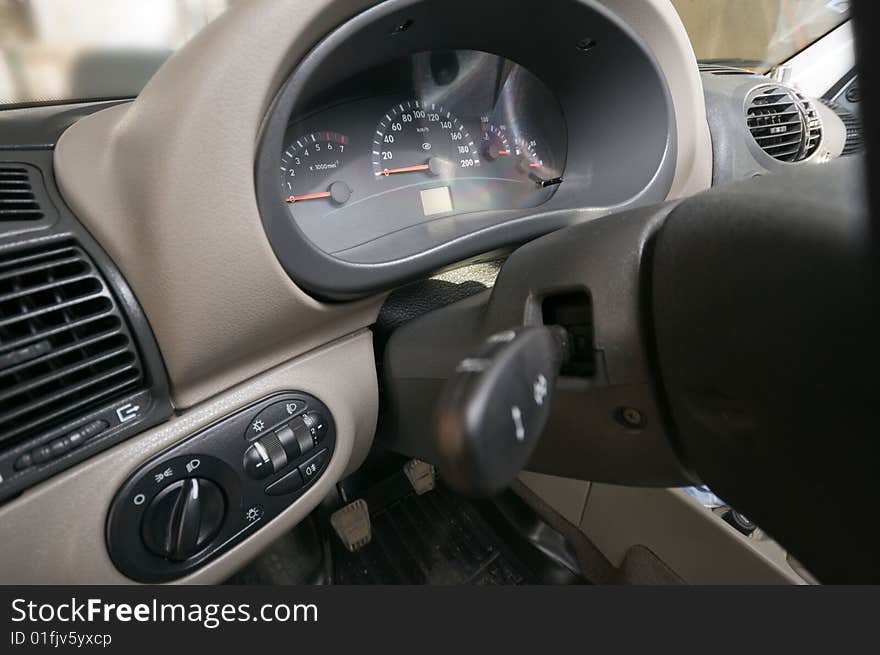 Monitors and the control in a cabin of the modern car the house-keeper of a class. Monitors and the control in a cabin of the modern car the house-keeper of a class.