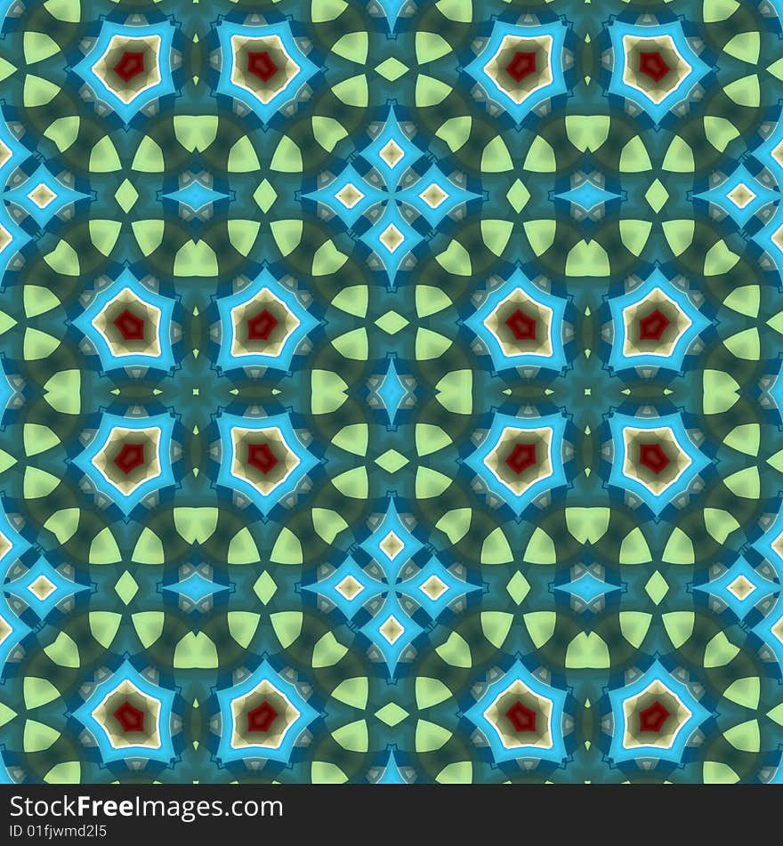 Seamless texture of symmetric blue and green ice shapes. Seamless texture of symmetric blue and green ice shapes