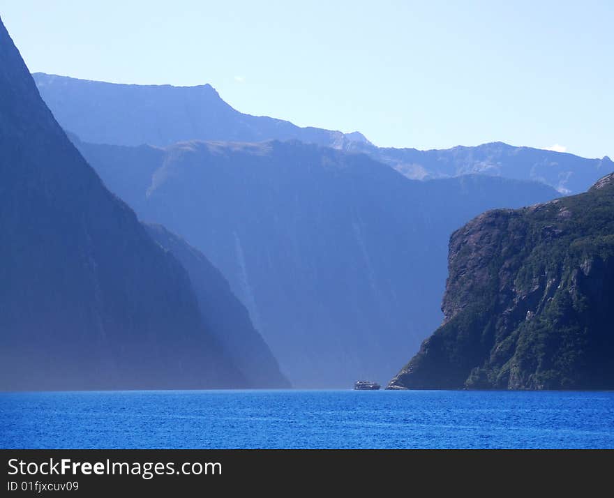 Lake with mountains