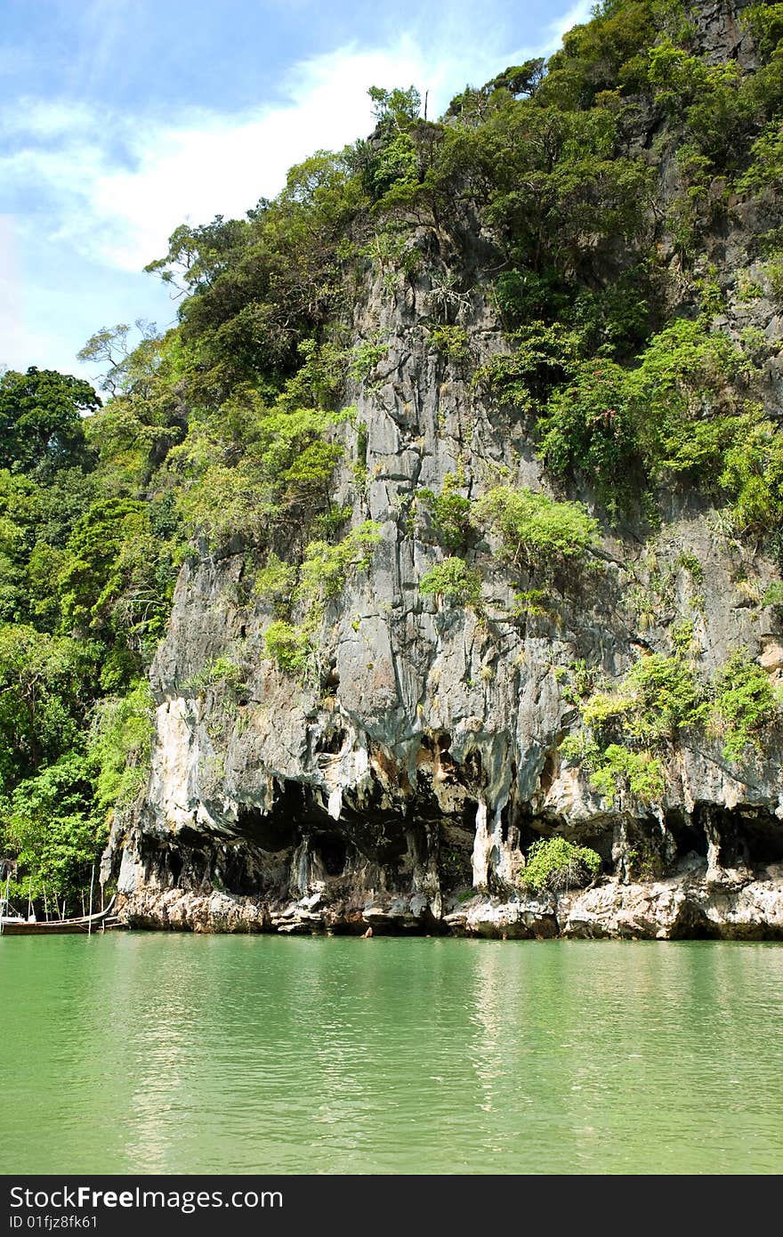 Tropical island rock in Thailand