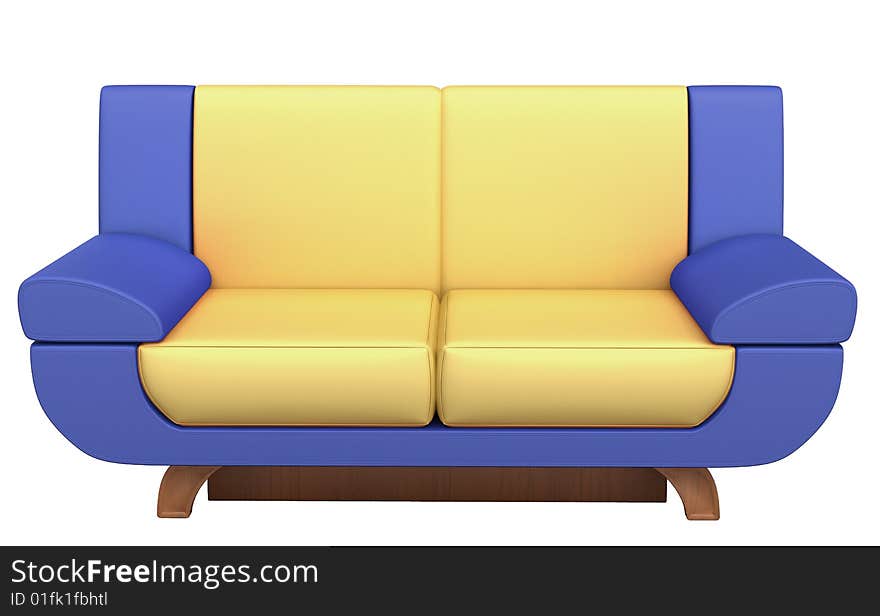 Image of sofa. White background.