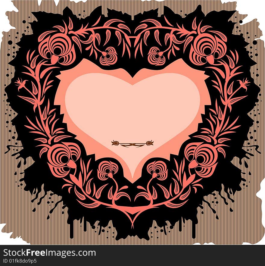 Valentine s floral heart