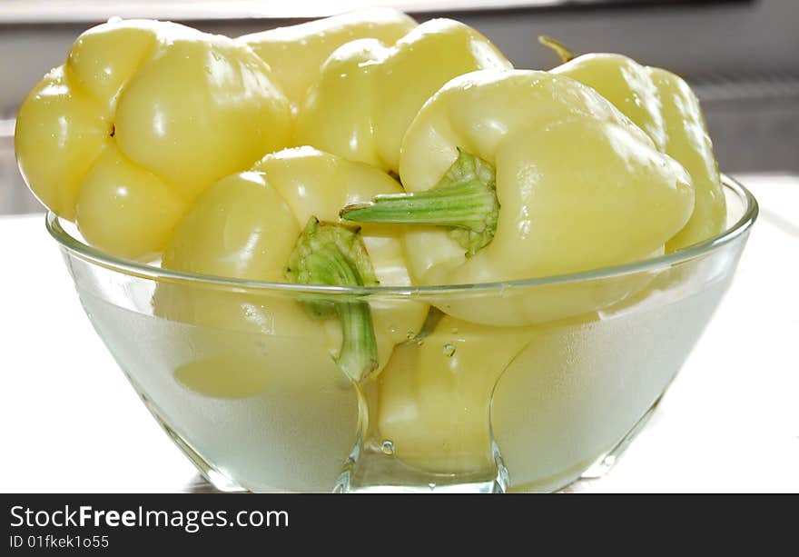 Paprika in glass bowl