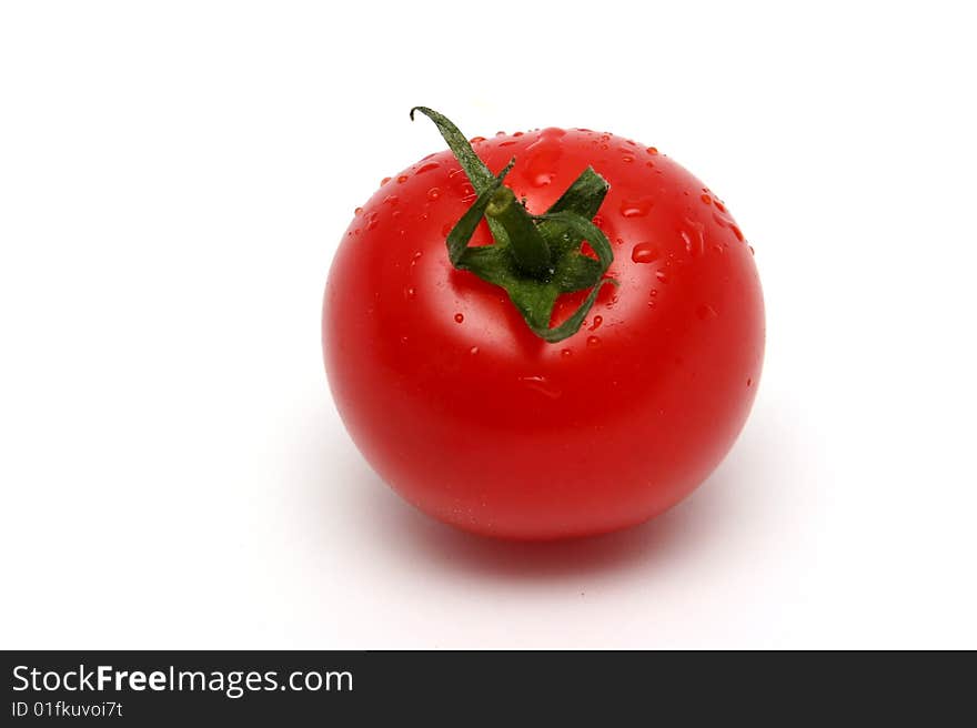 Red yellow and green peppers. Focus is on the red one.