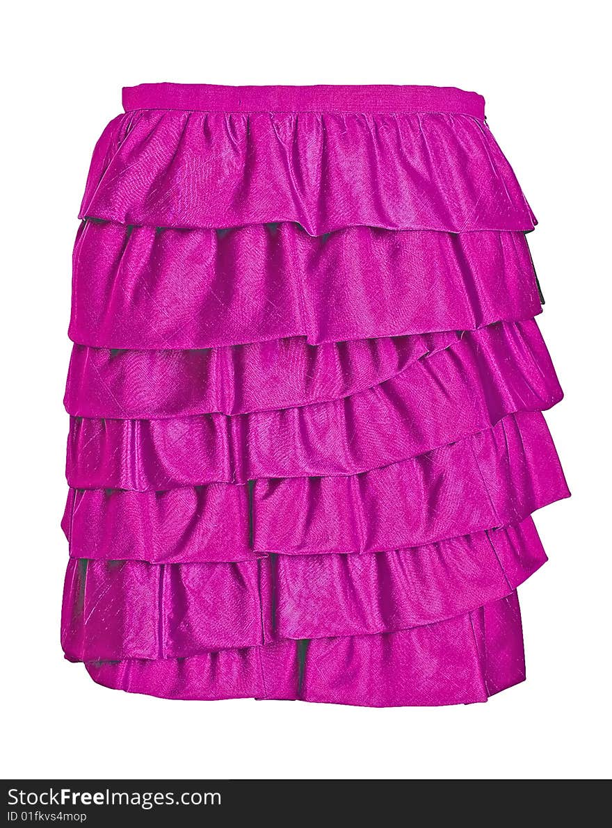 Woman fashion violet color skirt