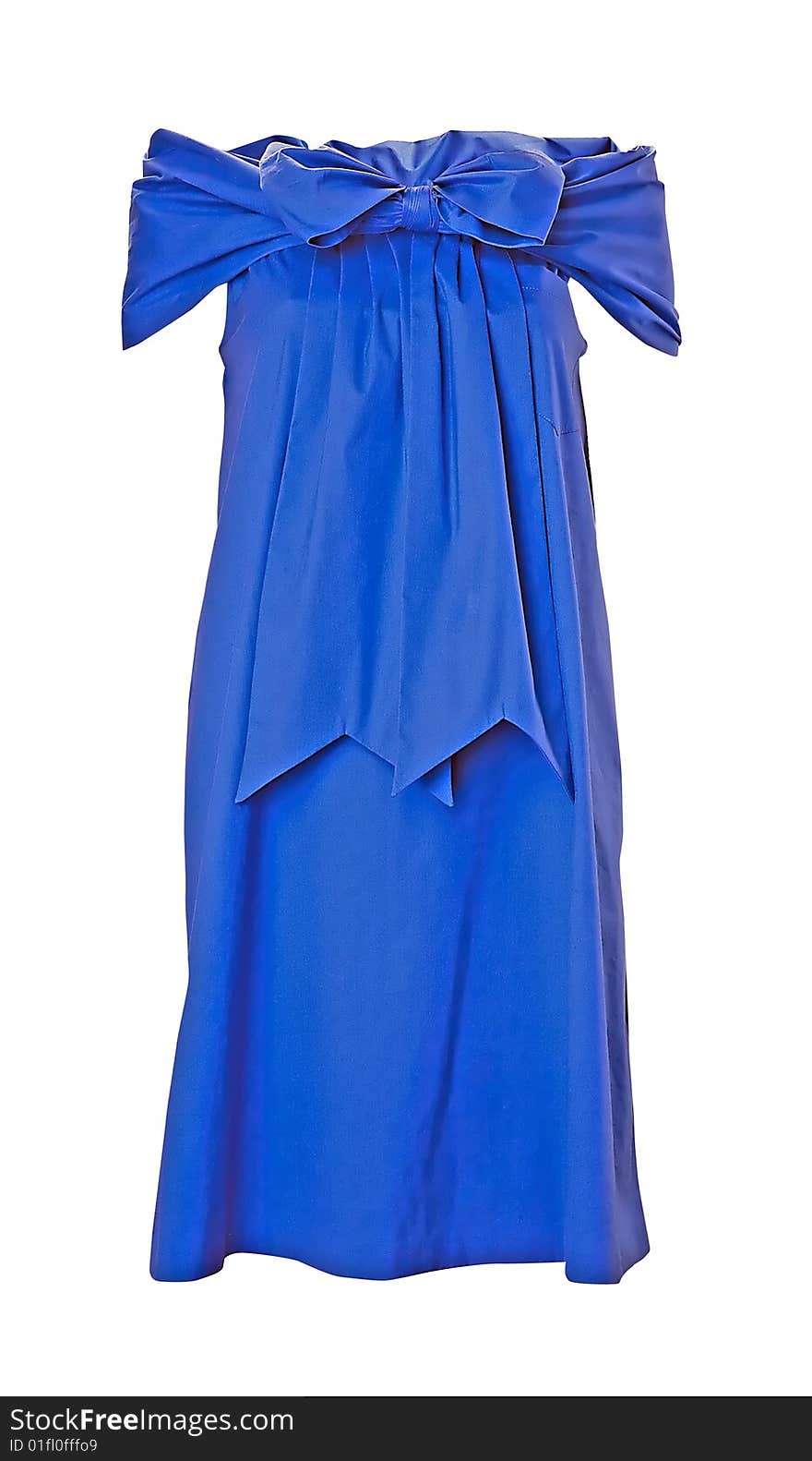 Woman fashion isolatet blue dress