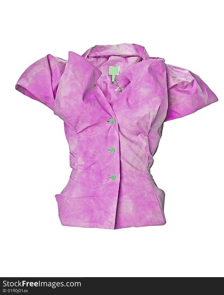 Woman fashion isolatet flower blouse