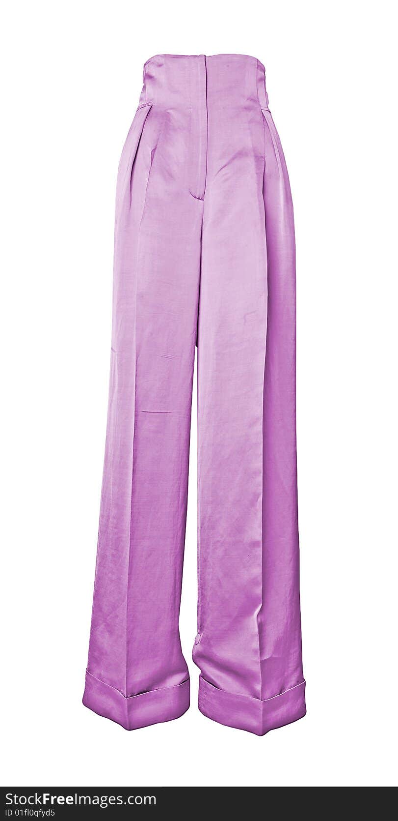 Woman fashion isolated purple trousers