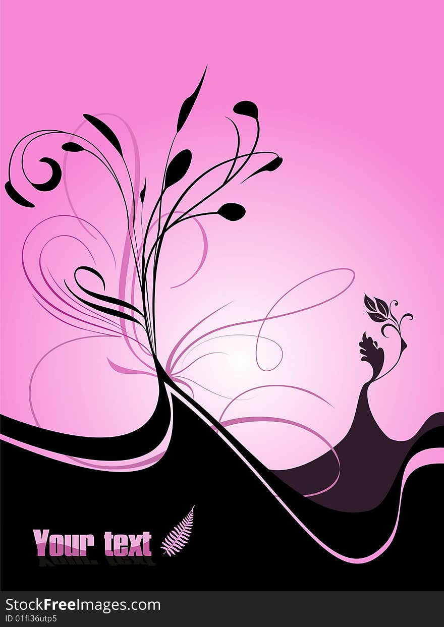 Beauty floral spring background vector. Beauty floral spring background vector