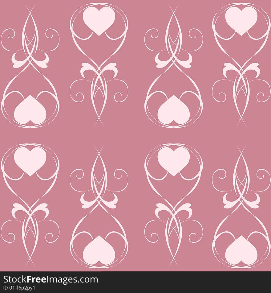 Seamless background from a floral ornament