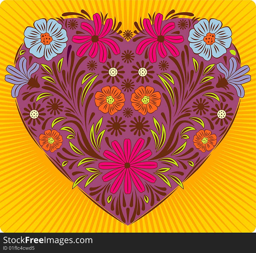 Valentine s floral heart