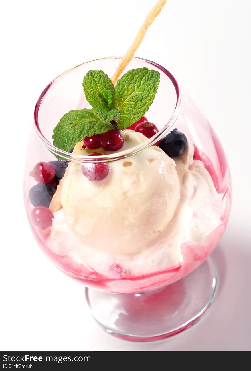 Dessert - Ice Cream and Fresh Berries