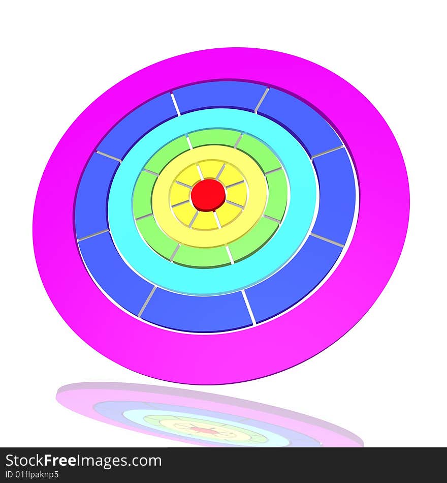 Target from bright disks of a rainbow. Target from bright disks of a rainbow