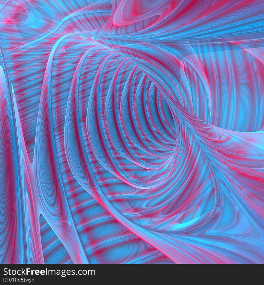 Brightly blue abstract background 3d. Brightly blue abstract background 3d