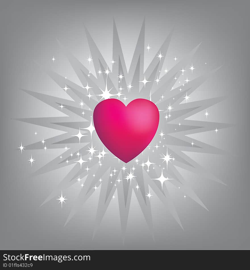 Exploding pink heart