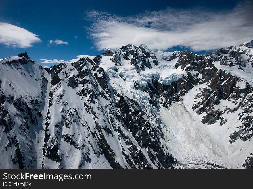 Mountains and Glacier New Zealand