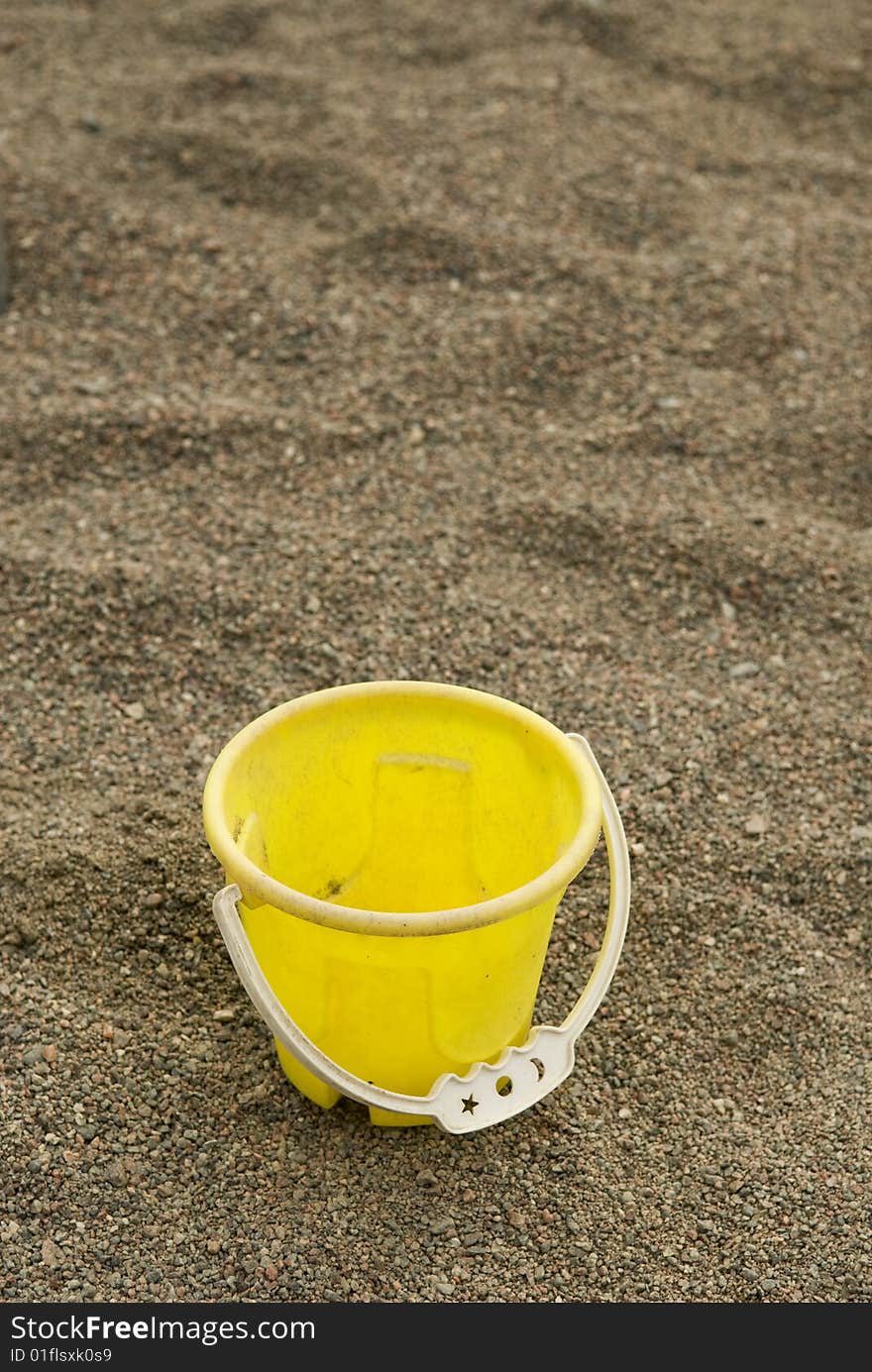 Yellow old bucket