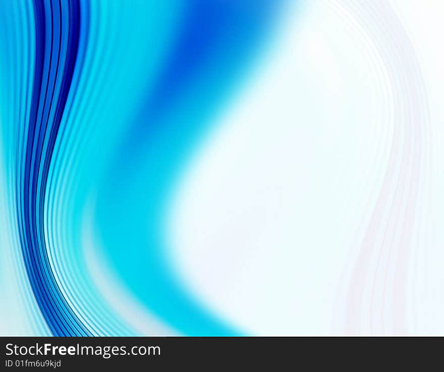 Blue dynamic wave on white background. Abstract illustration. Blue dynamic wave on white background. Abstract illustration