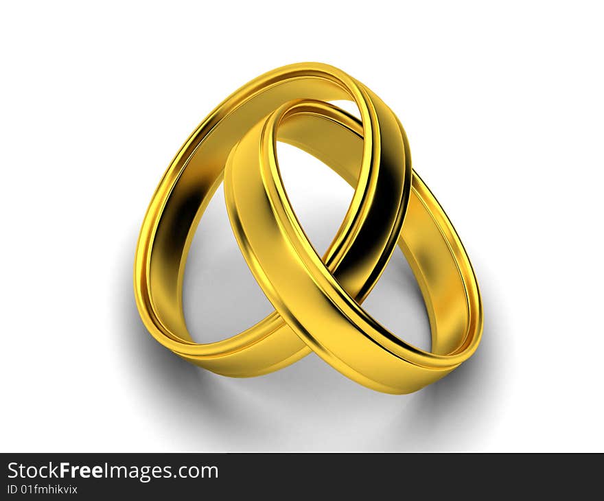 Wedding rings 3D