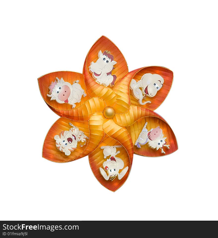 A flower light with six Zodiac of china.