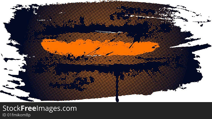 Grunge orange banner