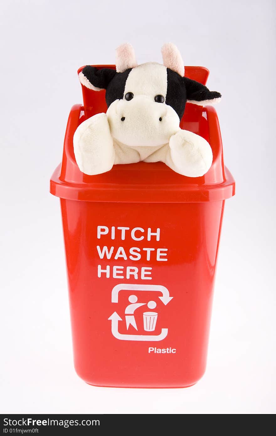 Recycling with doll cow