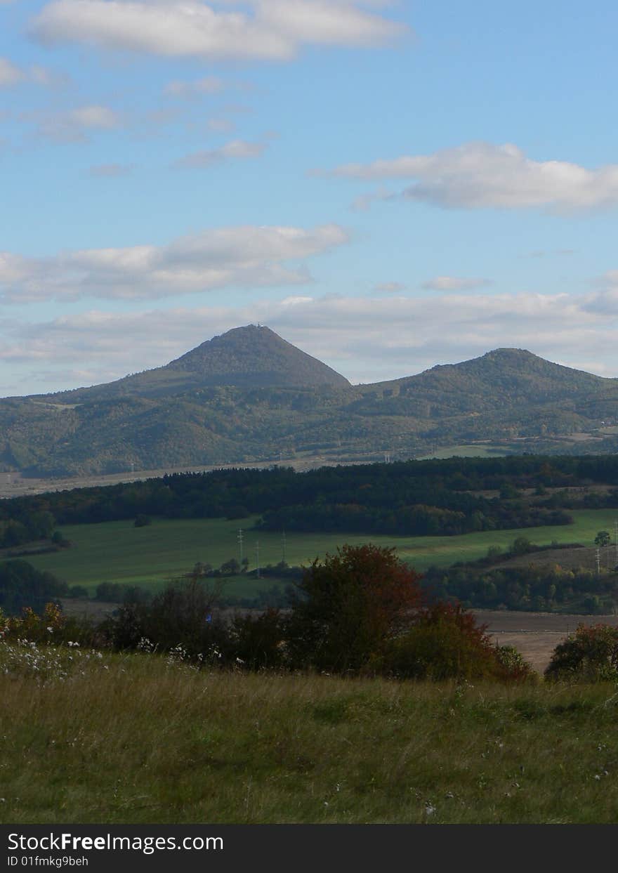 Panorama of Czech midland in march. Panorama of Czech midland in march