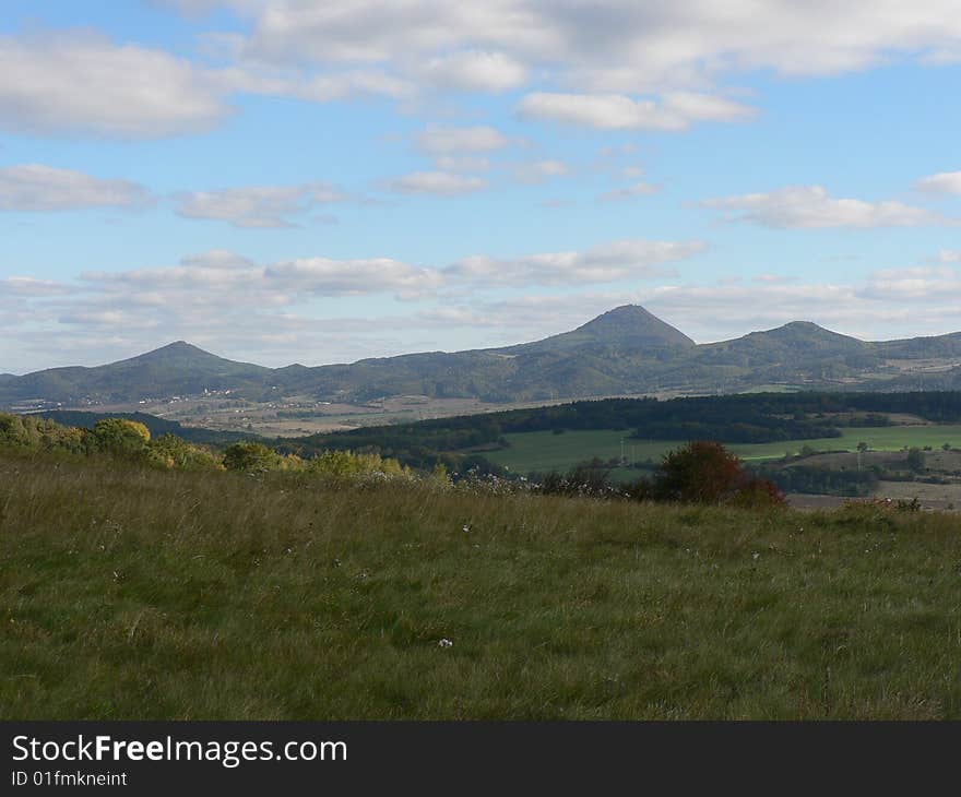 Panorama of Czech midland in march. Panorama of Czech midland in march