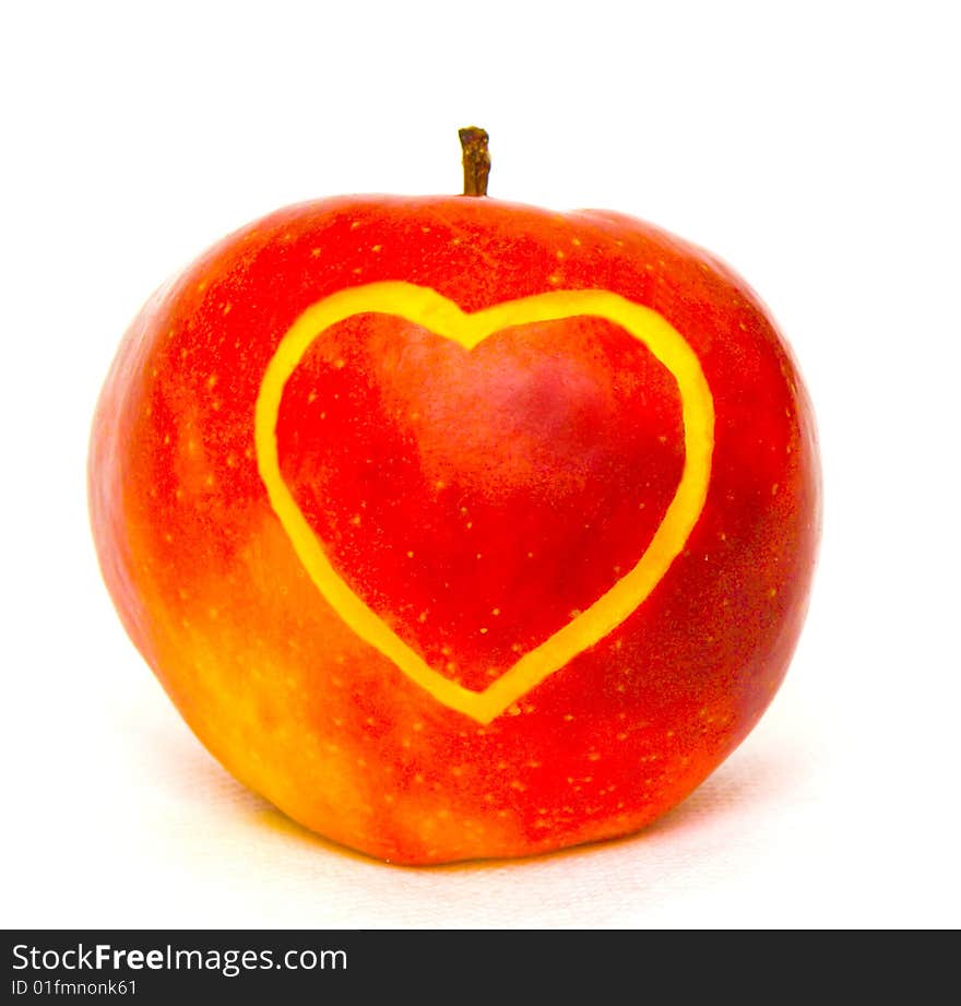 Apple with heart