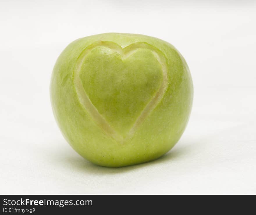 Apple with heart