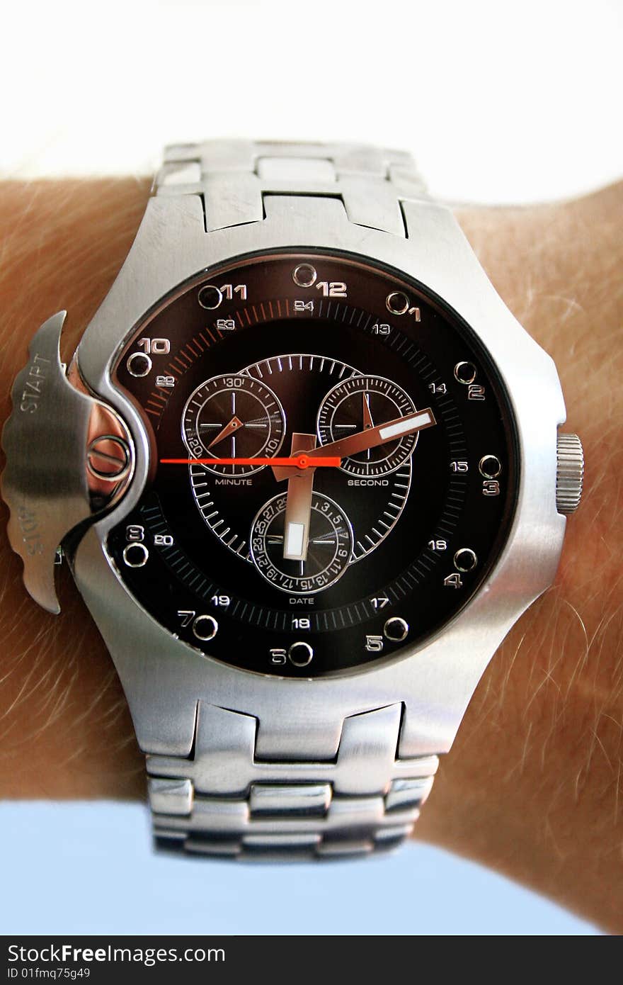 Watch on a hand