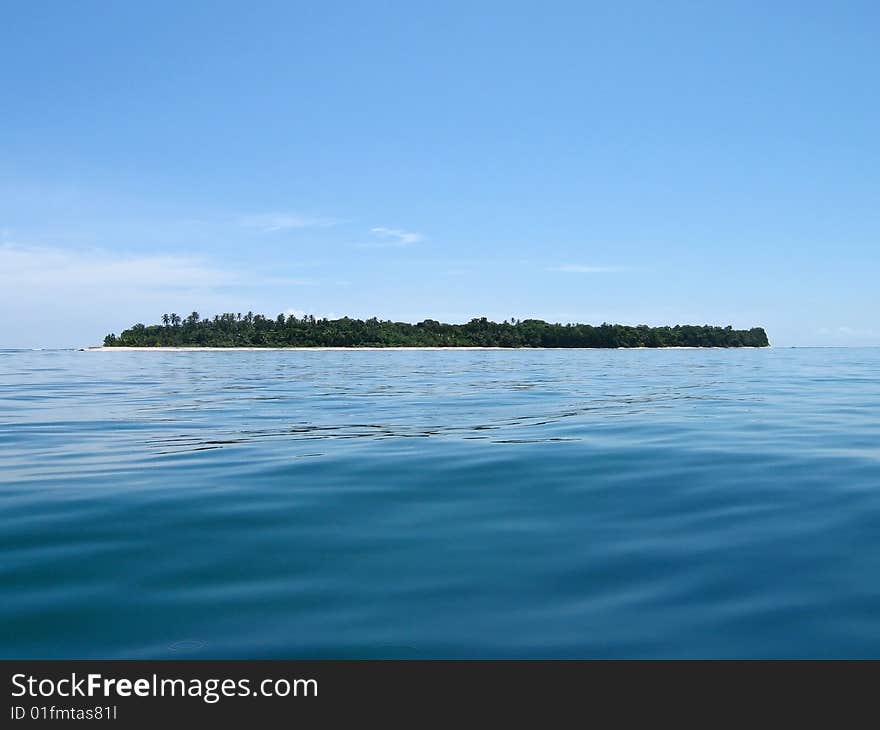 A small tropical Caribbean island. A small tropical Caribbean island