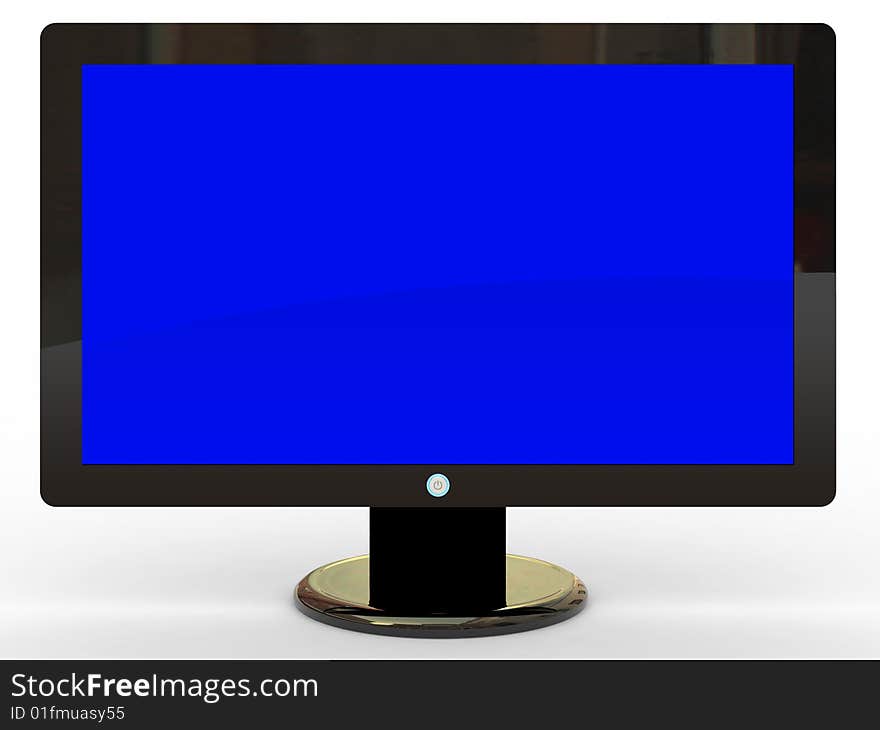 Isolated plasma display on white background. Isolated plasma display on white background