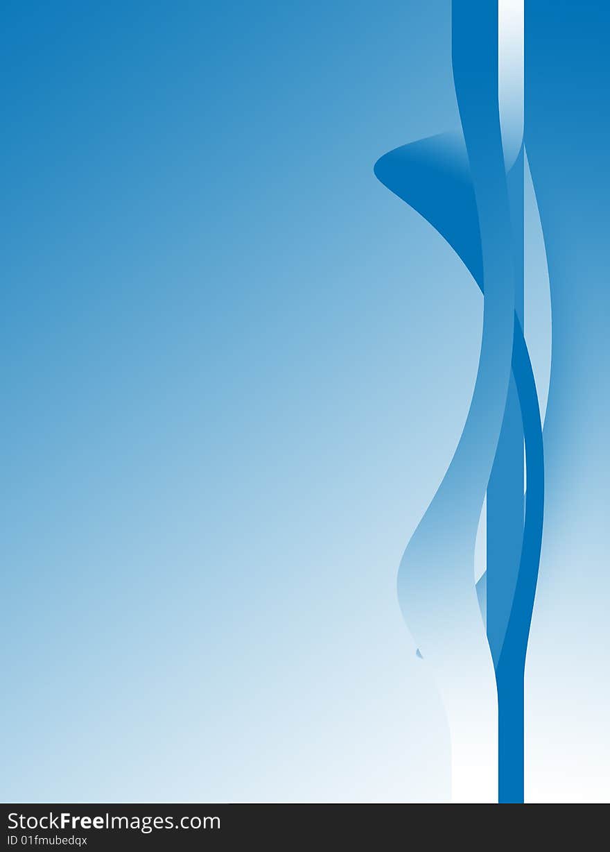 Abstract Blue Wave Background