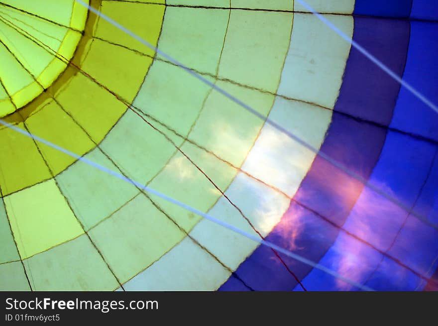 Cold air is filling a coloured balloon during the S.Valentino balloon meeting in Carpineti (Italy-Reggio Emilia). Cold air is filling a coloured balloon during the S.Valentino balloon meeting in Carpineti (Italy-Reggio Emilia).